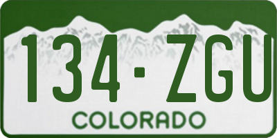 CO license plate 134ZGU