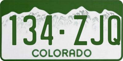 CO license plate 134ZJQ