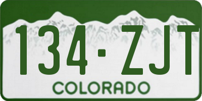 CO license plate 134ZJT