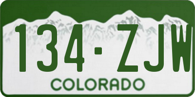 CO license plate 134ZJW