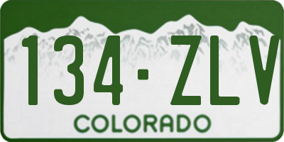 CO license plate 134ZLV