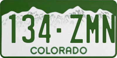 CO license plate 134ZMN