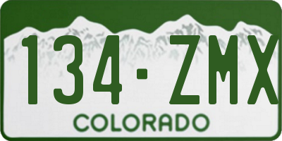 CO license plate 134ZMX