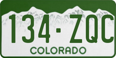 CO license plate 134ZQC
