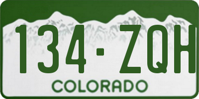 CO license plate 134ZQH
