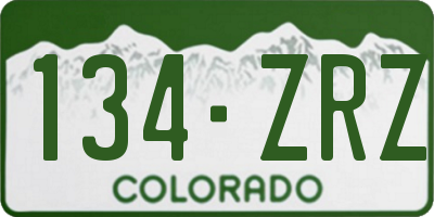 CO license plate 134ZRZ