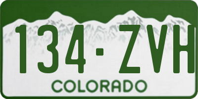 CO license plate 134ZVH