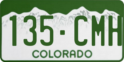 CO license plate 135CMH