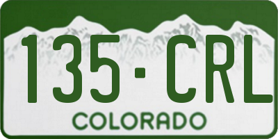 CO license plate 135CRL