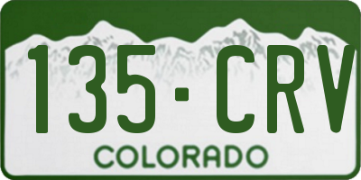 CO license plate 135CRV