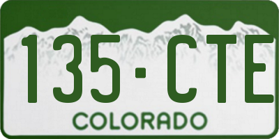 CO license plate 135CTE