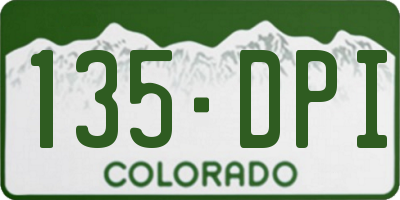 CO license plate 135DPI