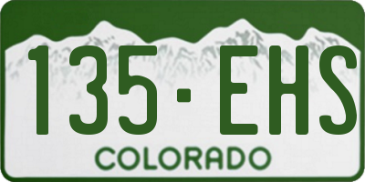 CO license plate 135EHS