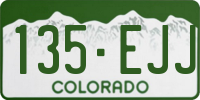 CO license plate 135EJJ