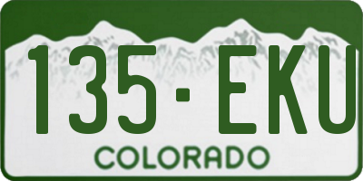 CO license plate 135EKU
