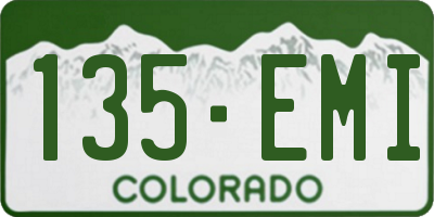 CO license plate 135EMI