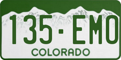 CO license plate 135EMO