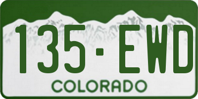 CO license plate 135EWD