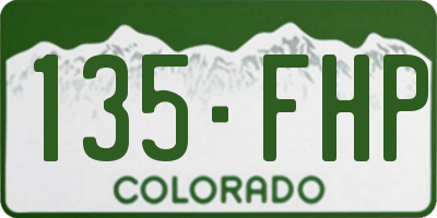 CO license plate 135FHP