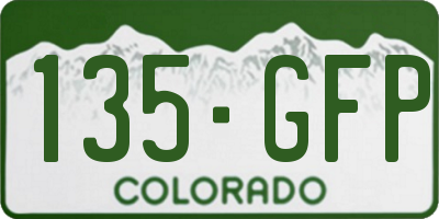 CO license plate 135GFP