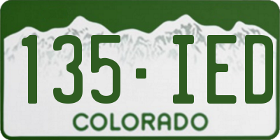 CO license plate 135IED