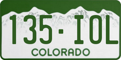 CO license plate 135IOL