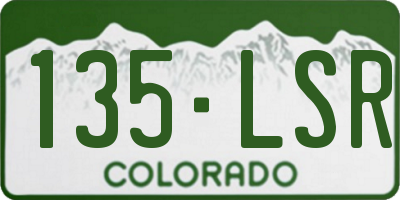 CO license plate 135LSR