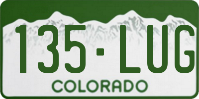 CO license plate 135LUG