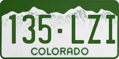 CO license plate 135LZI