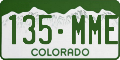 CO license plate 135MME