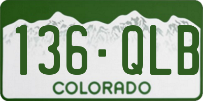 CO license plate 136QLB