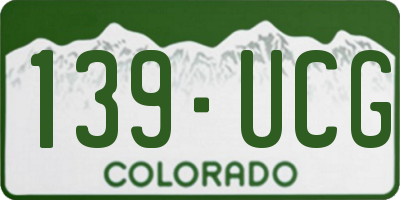 CO license plate 139UCG