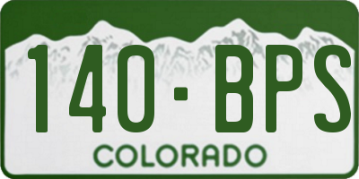 CO license plate 140BPS