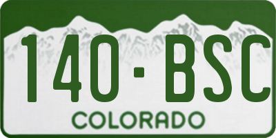 CO license plate 140BSC