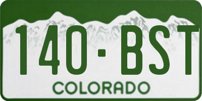 CO license plate 140BST