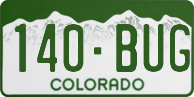 CO license plate 140BUG