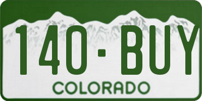CO license plate 140BUY
