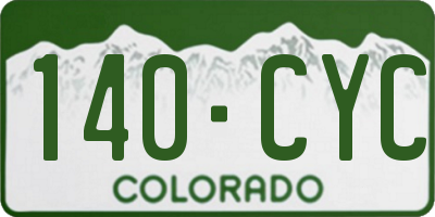 CO license plate 140CYC