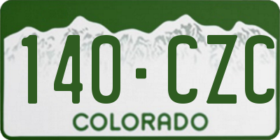 CO license plate 140CZC