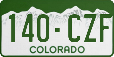 CO license plate 140CZF