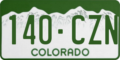 CO license plate 140CZN