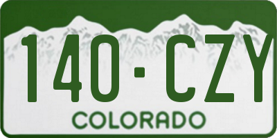 CO license plate 140CZY