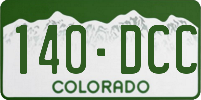 CO license plate 140DCC