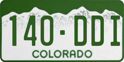 CO license plate 140DDI