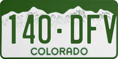 CO license plate 140DFV
