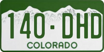 CO license plate 140DHD