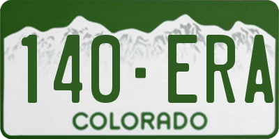 CO license plate 140ERA