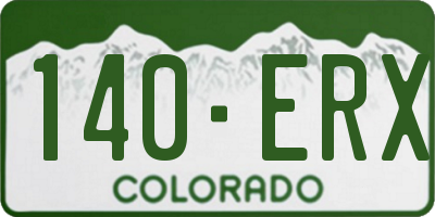 CO license plate 140ERX