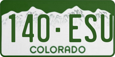CO license plate 140ESU