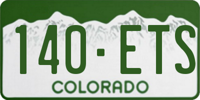 CO license plate 140ETS